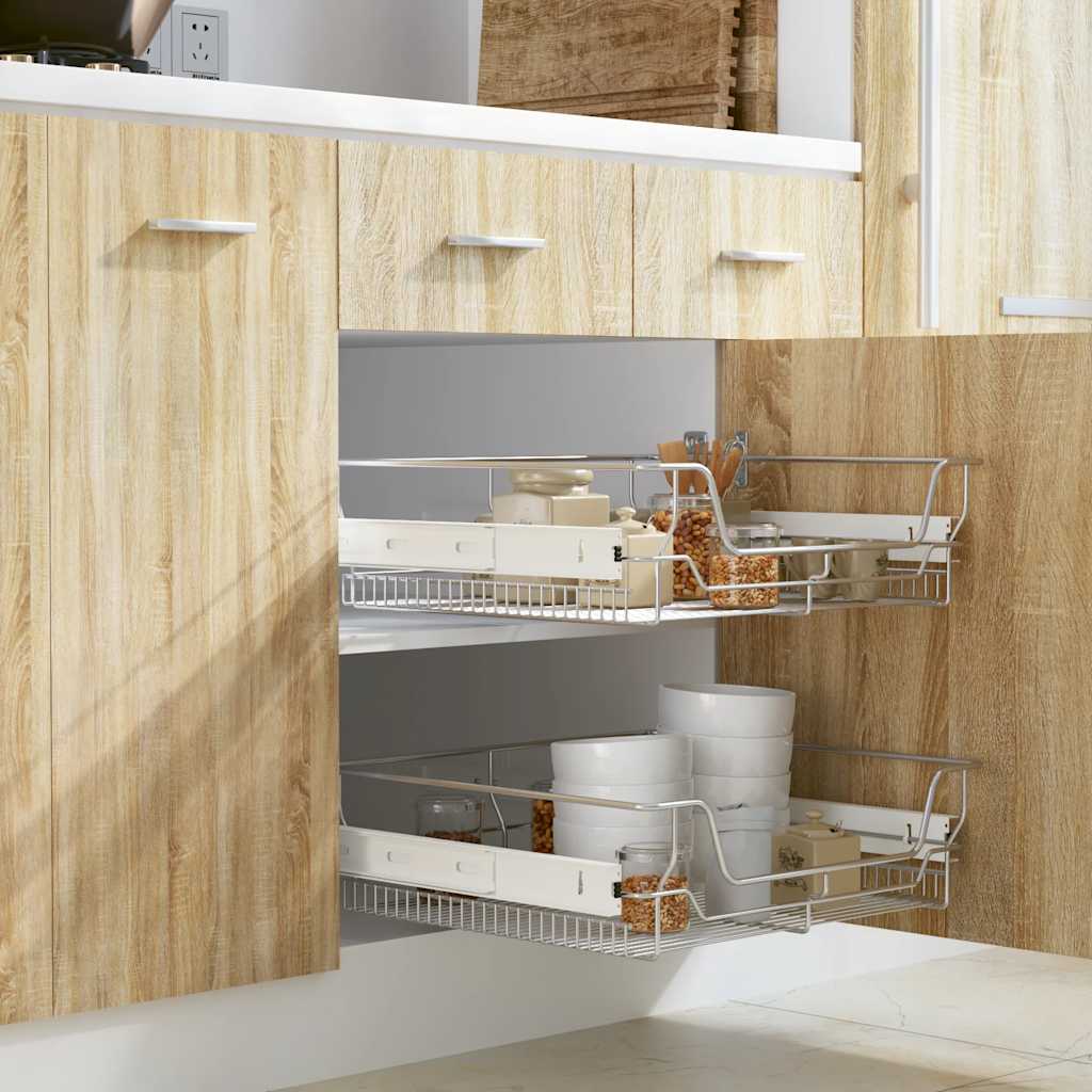 Utdragbara Trådkorgar 2 St 45 Cm