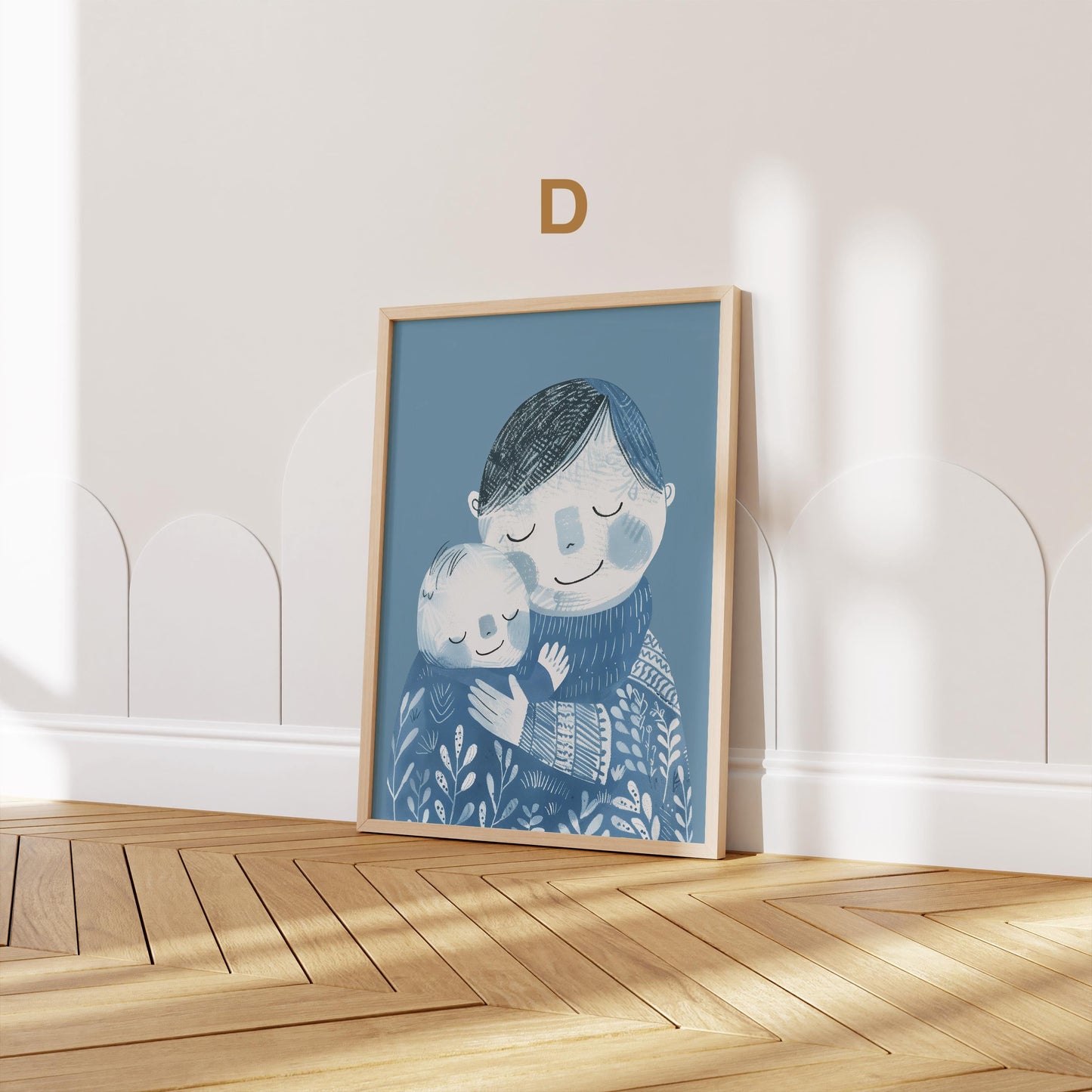Poster Kinderzimmer Aquarell · Junge Wissenschaftler · Mädchen Künstlerin · Mutter umarmt Kind Kunst Bilder · Wand Deko · ohne Rahmen