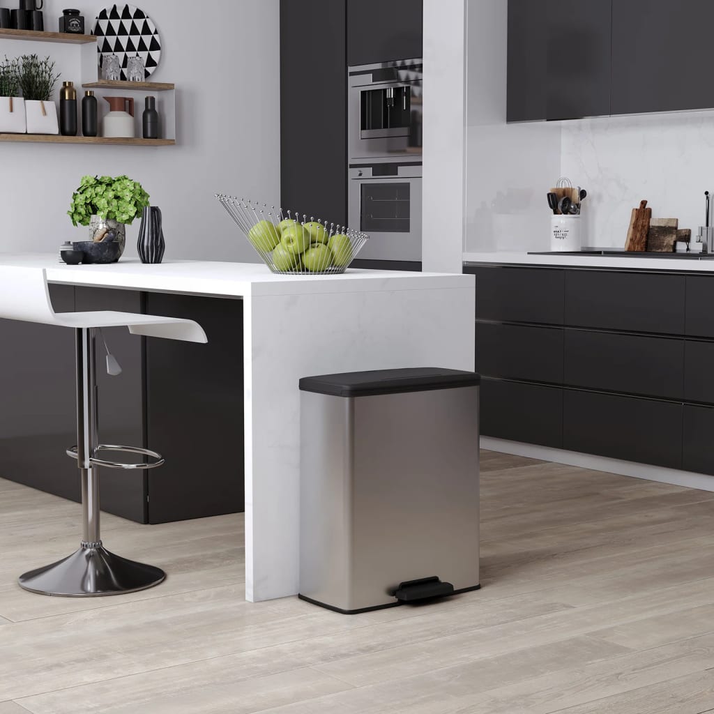 Curver Pedalhink Dubbel Deco 26L+26L Silver