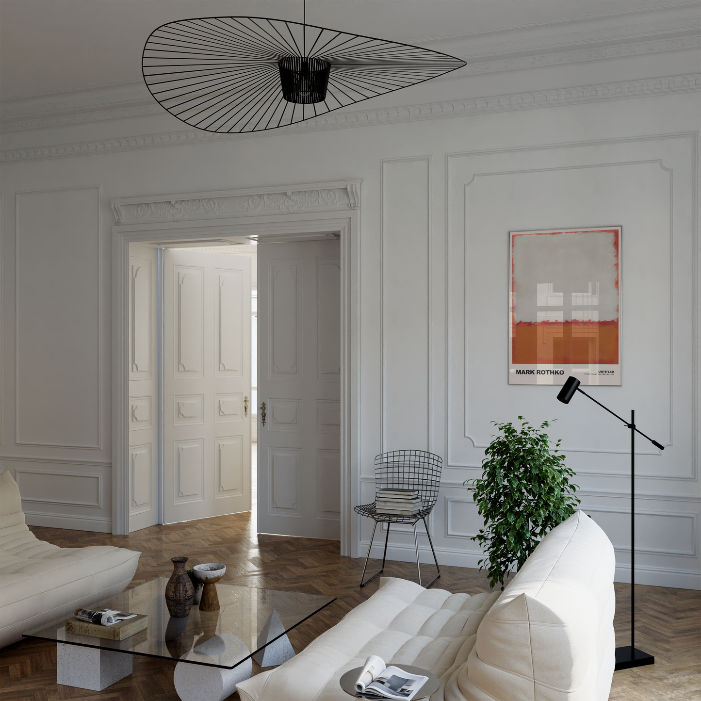 Poster Mark Rothko · Untitled (White, Red and Orange) · Abstrakter Expressionismus, Farbfeld · Print ohne Rahmen