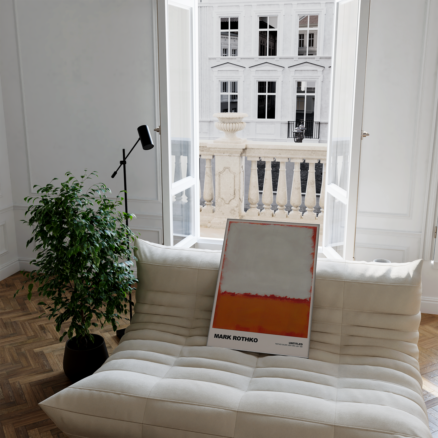 Poster Mark Rothko · Untitled (White, Red and Orange) · Abstrakter Expressionismus, Farbfeld · Print ohne Rahmen