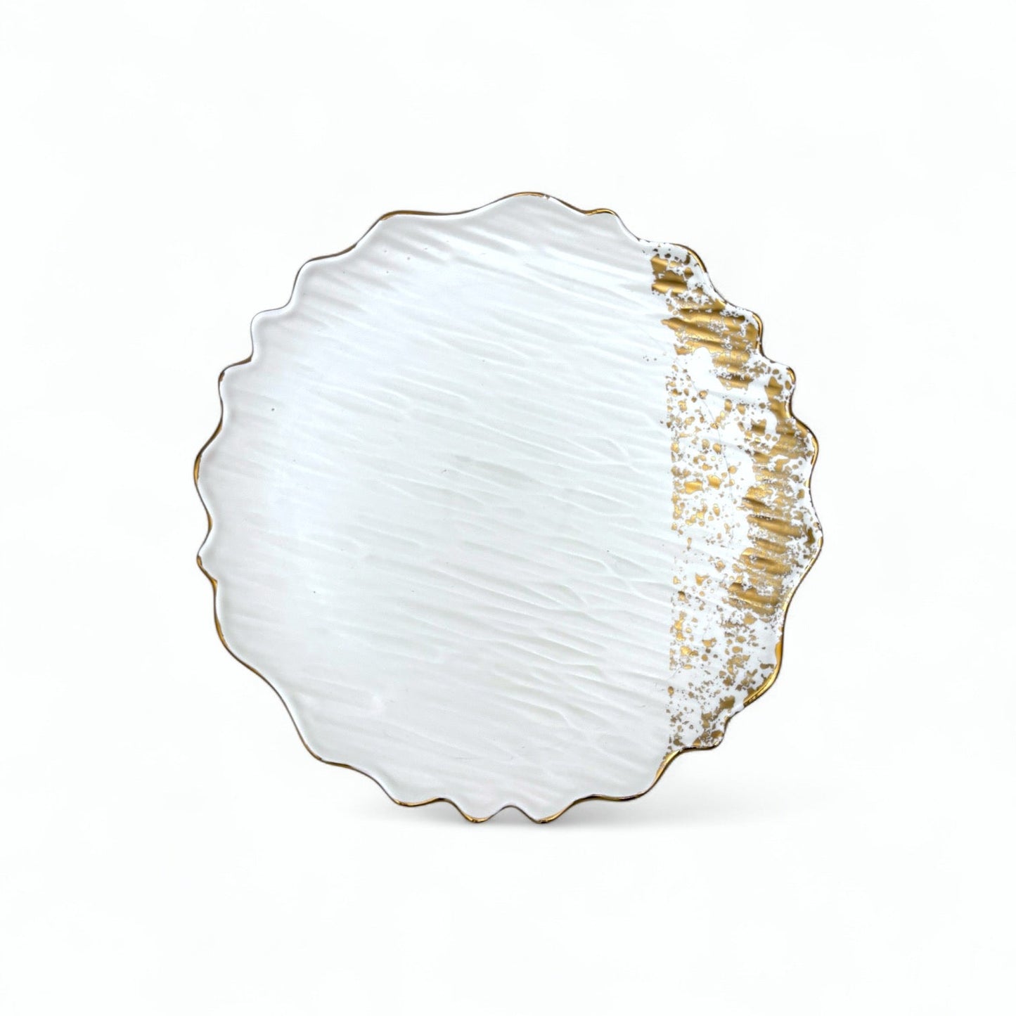 Molly Tallrik – 20cm/25cm Vit och guld