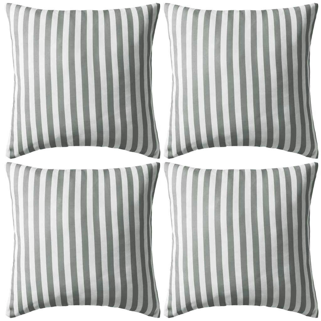 Prydnadskuddar För Trädgården 4 St Randiga Grå