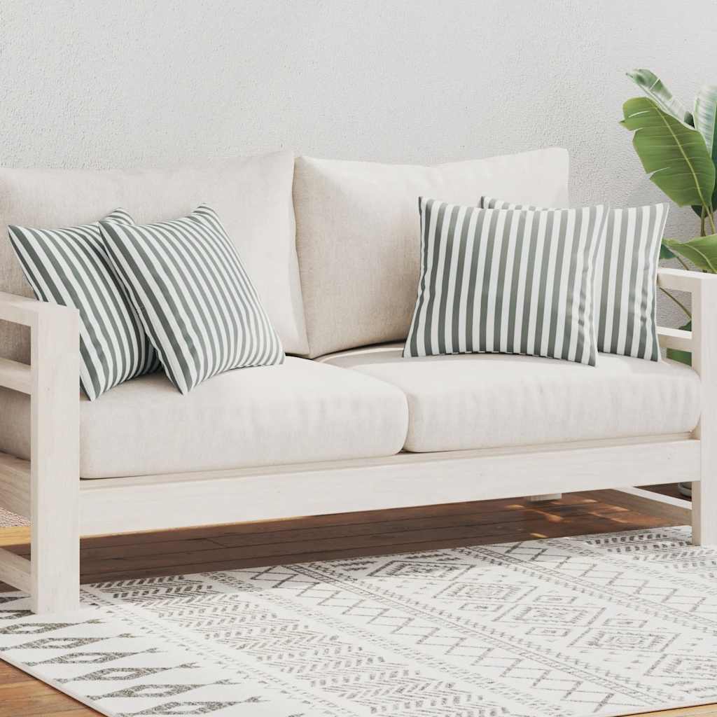 Prydnadskuddar För Trädgården 4 St Randiga Grå