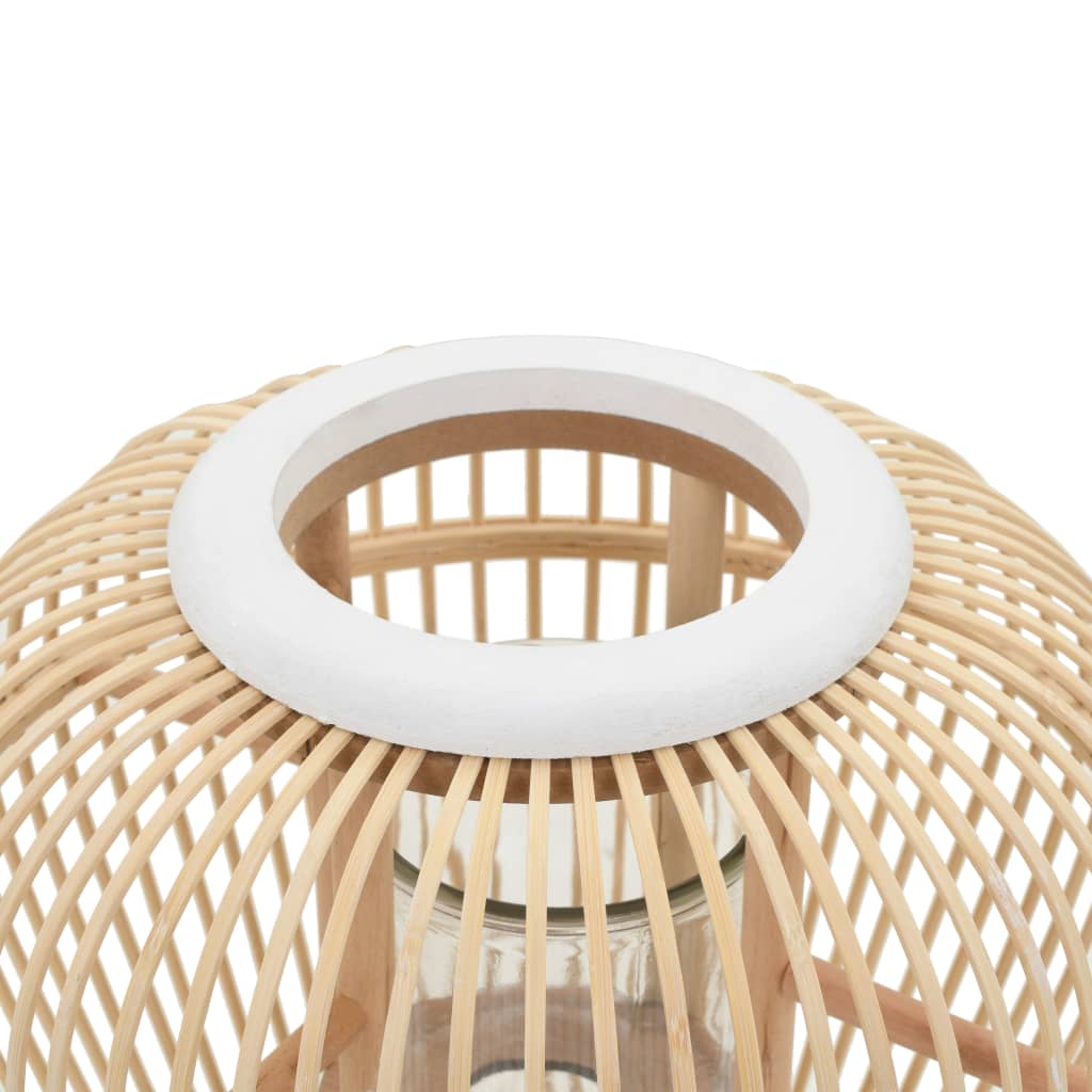 Fristående Ljuslykta Bambu Naturlig