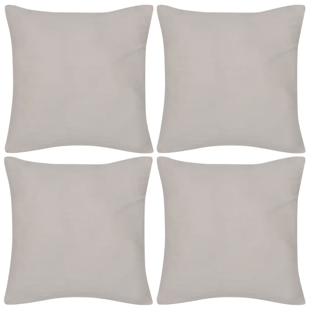 4 Kuddöverdrag I Bomull Beiga