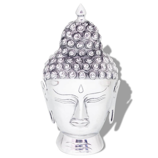 Buddhahuvud-Dekoration Aluminium Silver