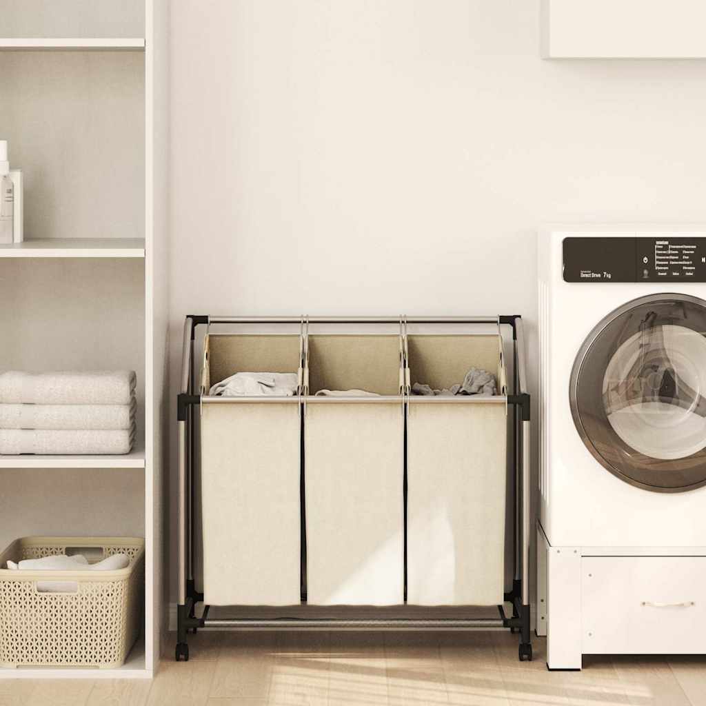 Tvättkorg Med Hjul 4 Fack