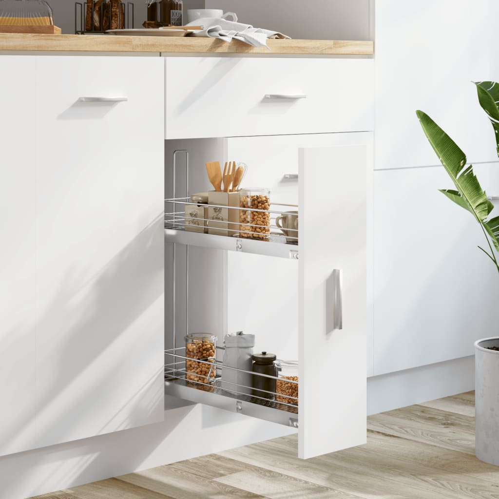 Utdragbara Trådkorgar 2 Våningar Silver