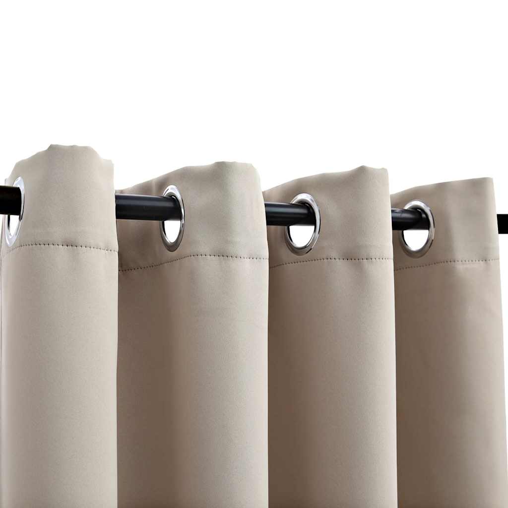 Mörkläggningsgardiner Med Metallringar 2 St