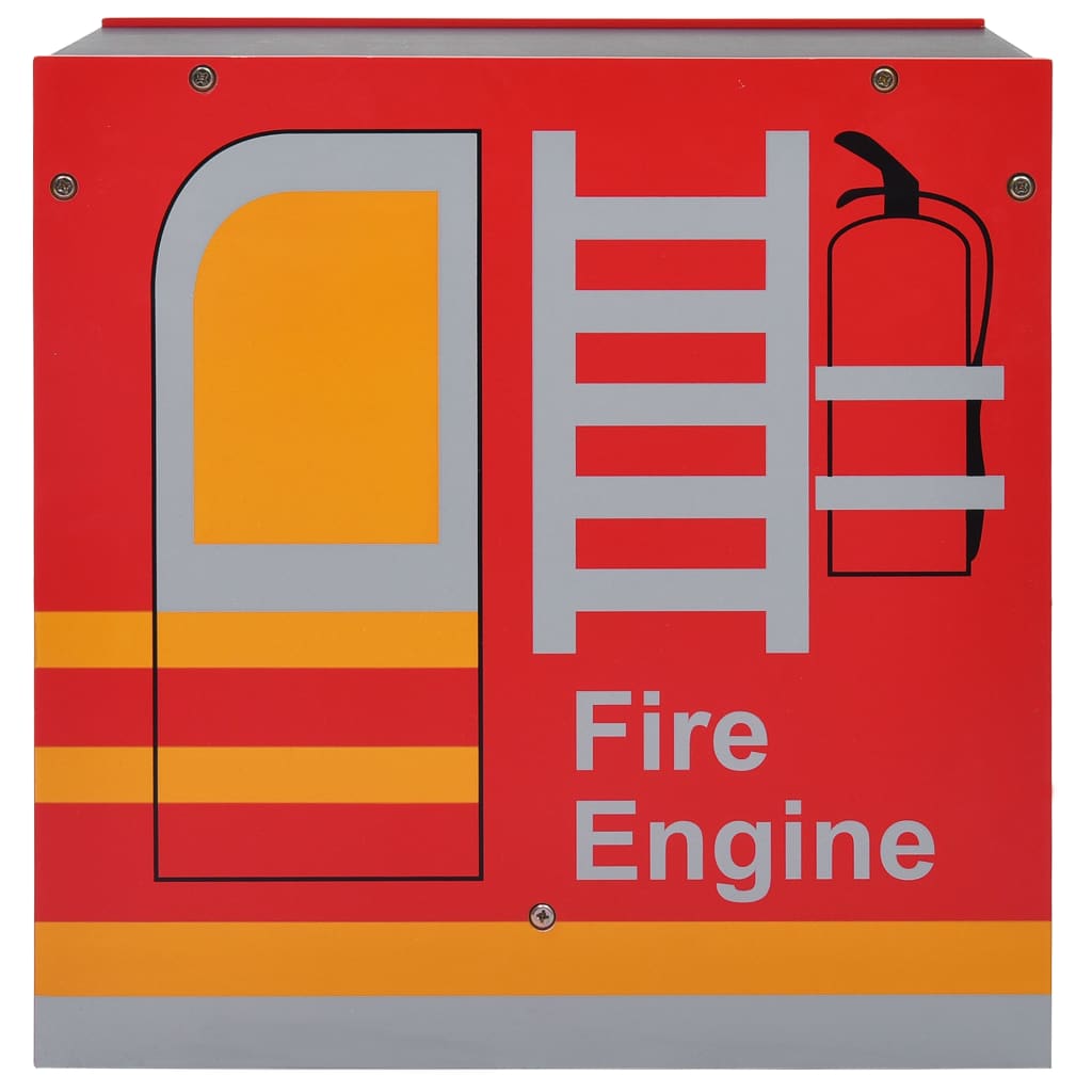 Barnbord Och Stolar 3 Delar Brandbil Trä