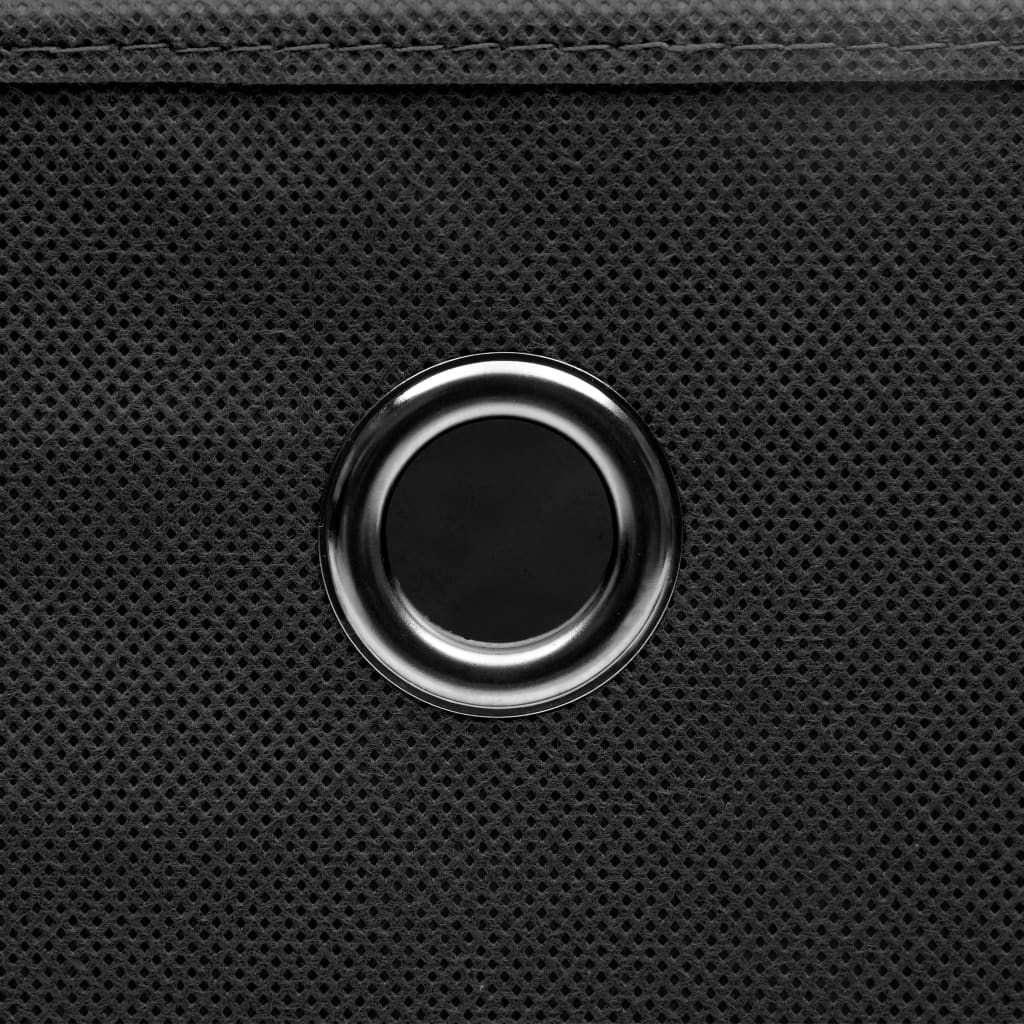 Förvaringslådor Med Lock 4 St Svart 32X32X32 Cm Tyg