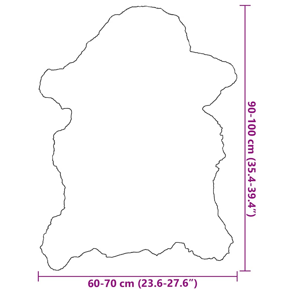 Fårskinn Gräddvit (60-70)X(90-100) Cm