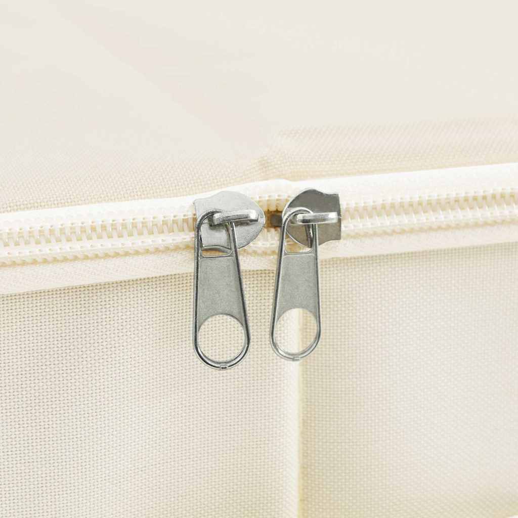 Förvaringslåda 2 St Tyg 43X34X23 Cm Gräddvit