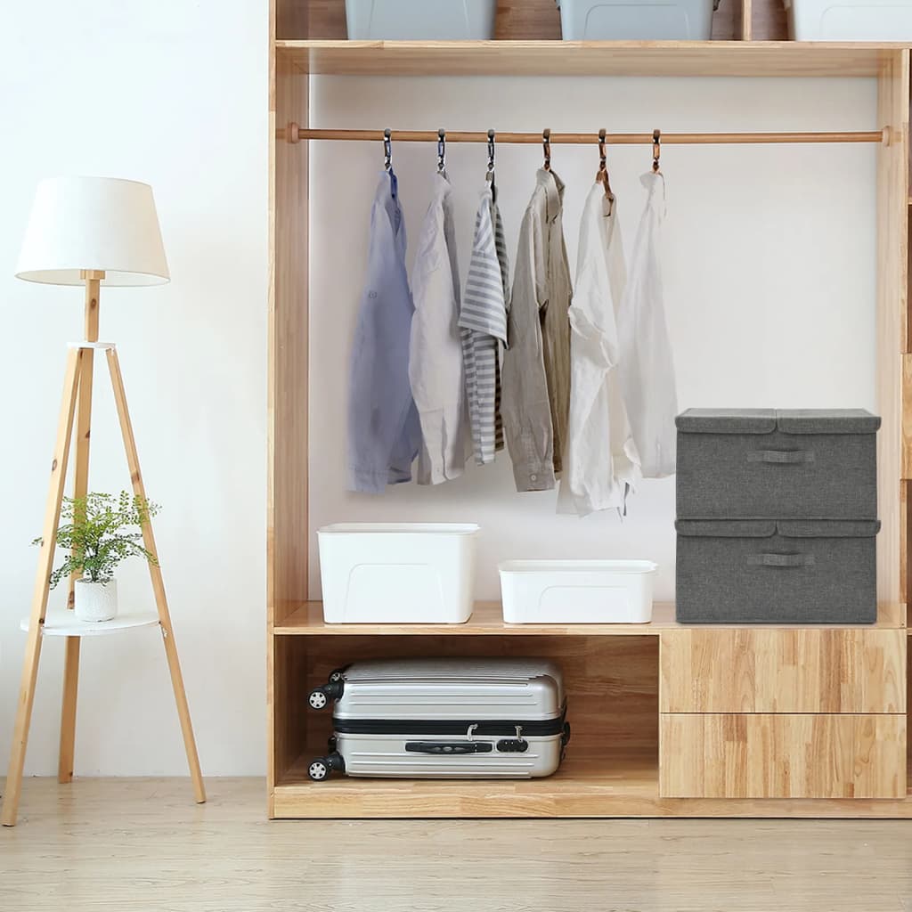 Förvaringslåda Tyg 50X30X25 Cm Gräddvit