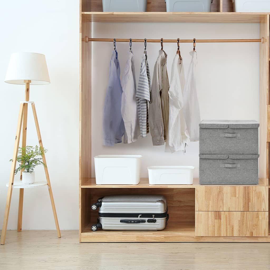 Förvaringslåda Tyg 50X30X25 Cm Gräddvit