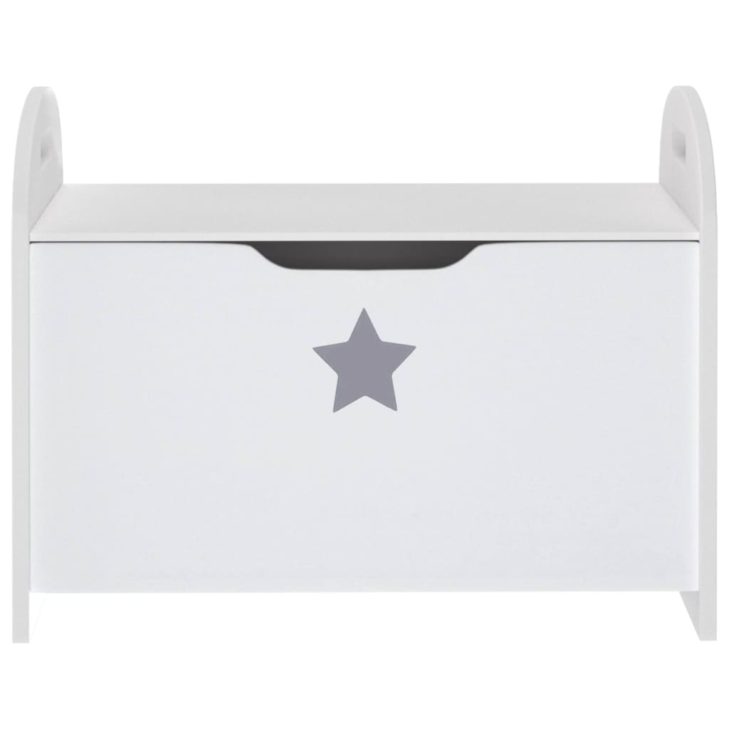 Förvaringsbänk Barn Vit 60X40X46,5 Cm Mdf