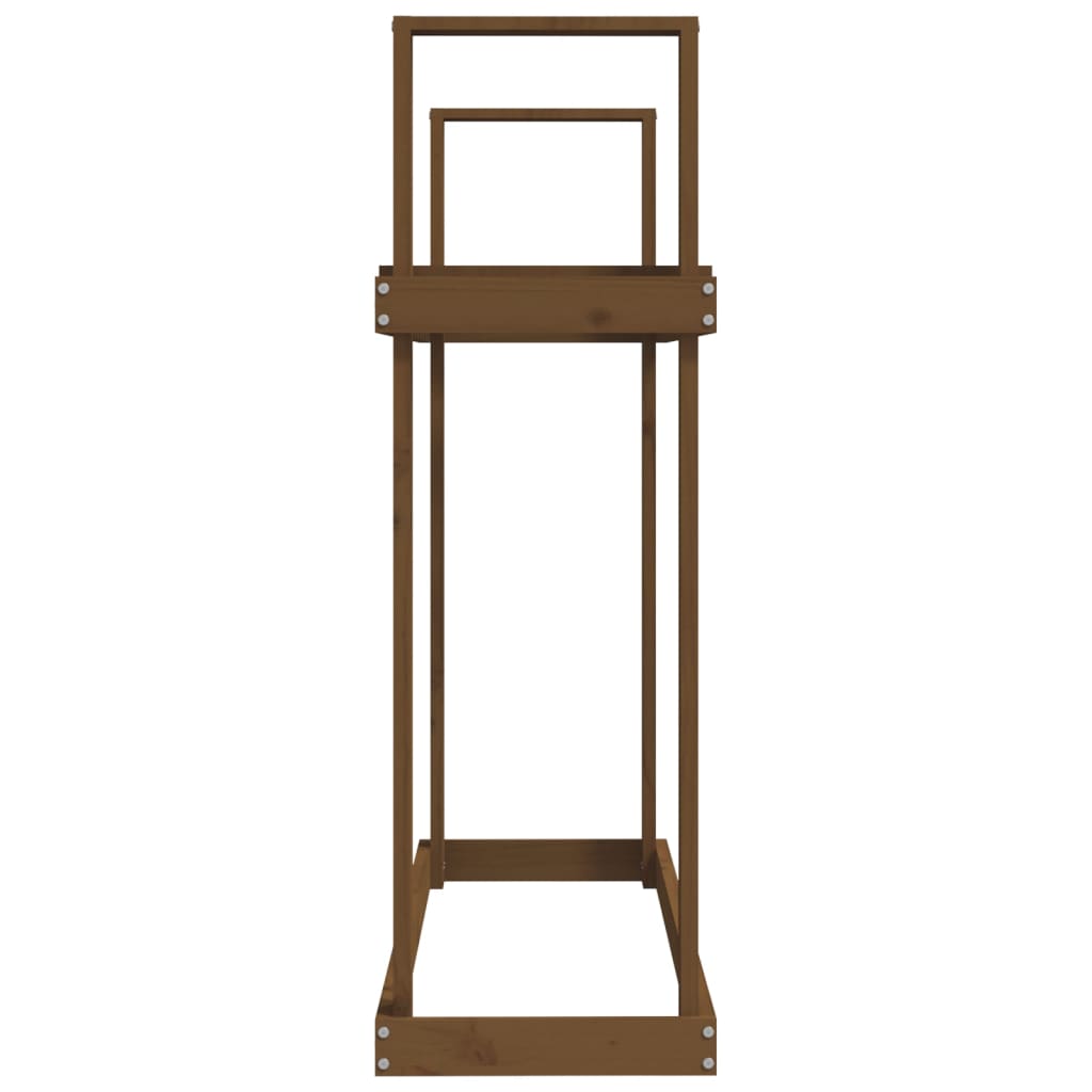 Vedställ Honungsbrun 110X35X108,5 Cm Massiv Furu