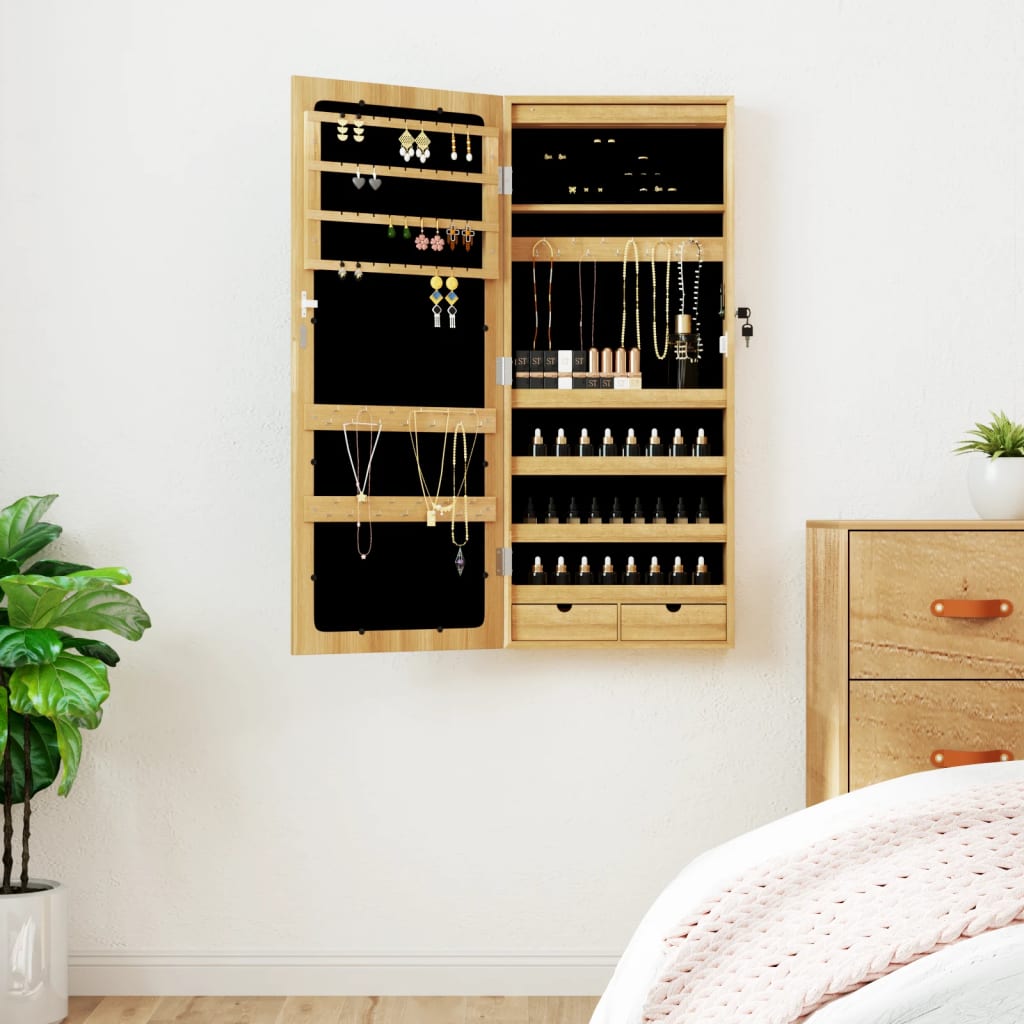 Spegelskåp Med Led-Lampor Väggmonterat