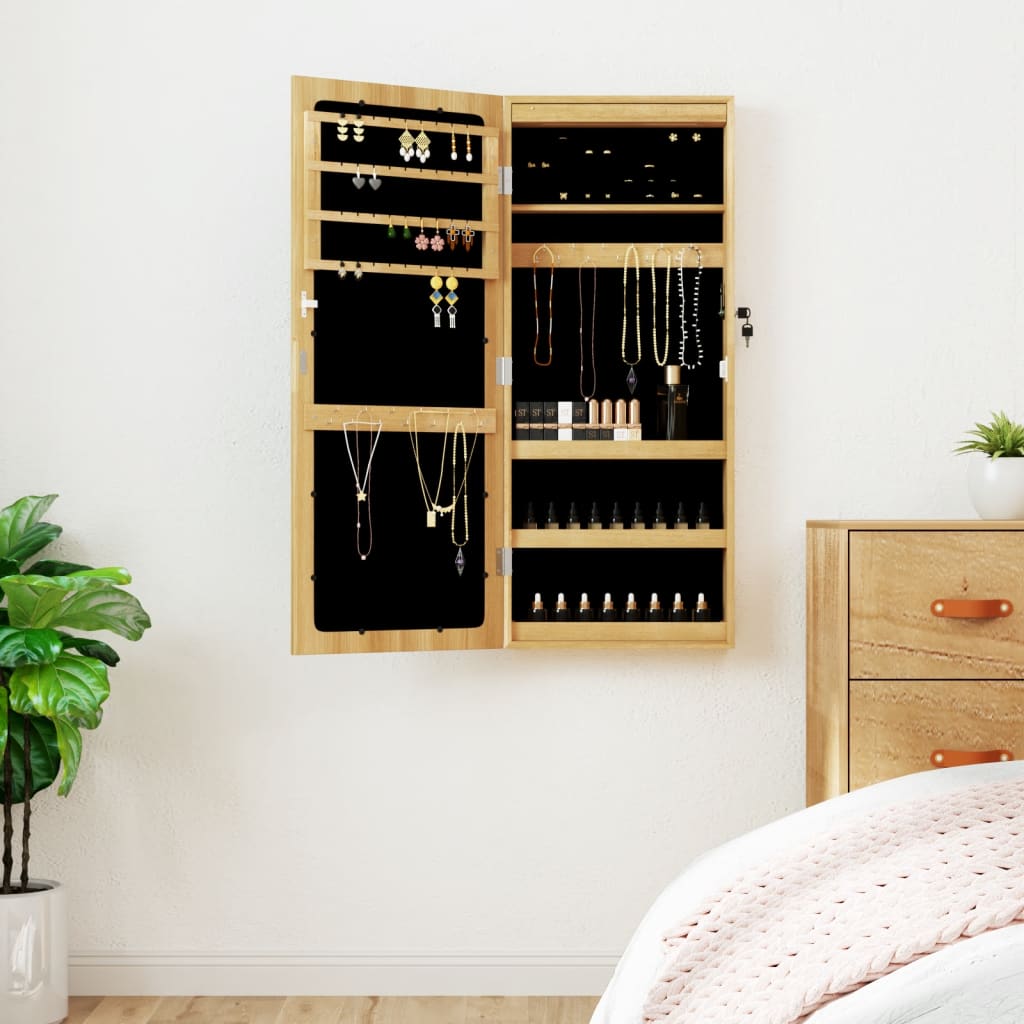 Spegelskåp Med Led-Lampor Väggmonterat