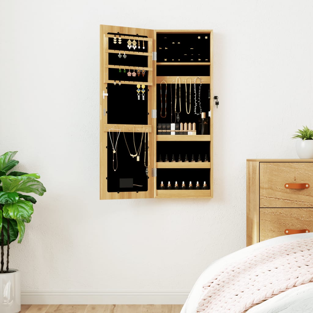 Spegelskåp Med Led-Lampor Väggmonterat