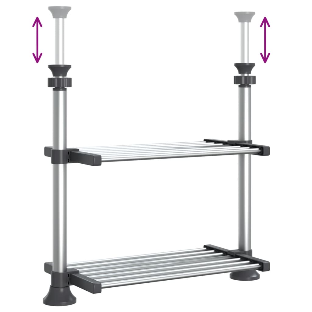 Kökshylla 50X25X(50-70) Cm Aluminium