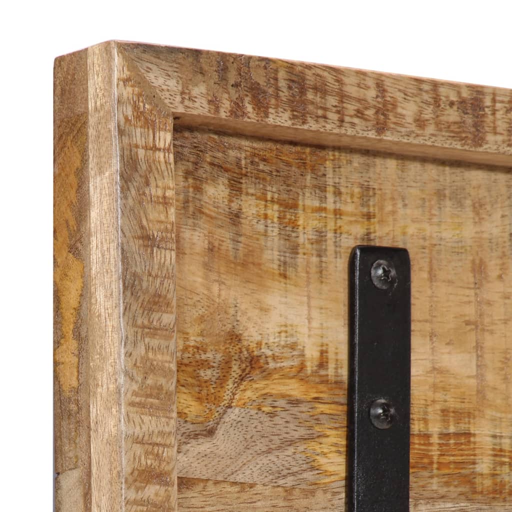 Väggmonterad Klädhängare Med 5 Krokar Massivt Mangoträ