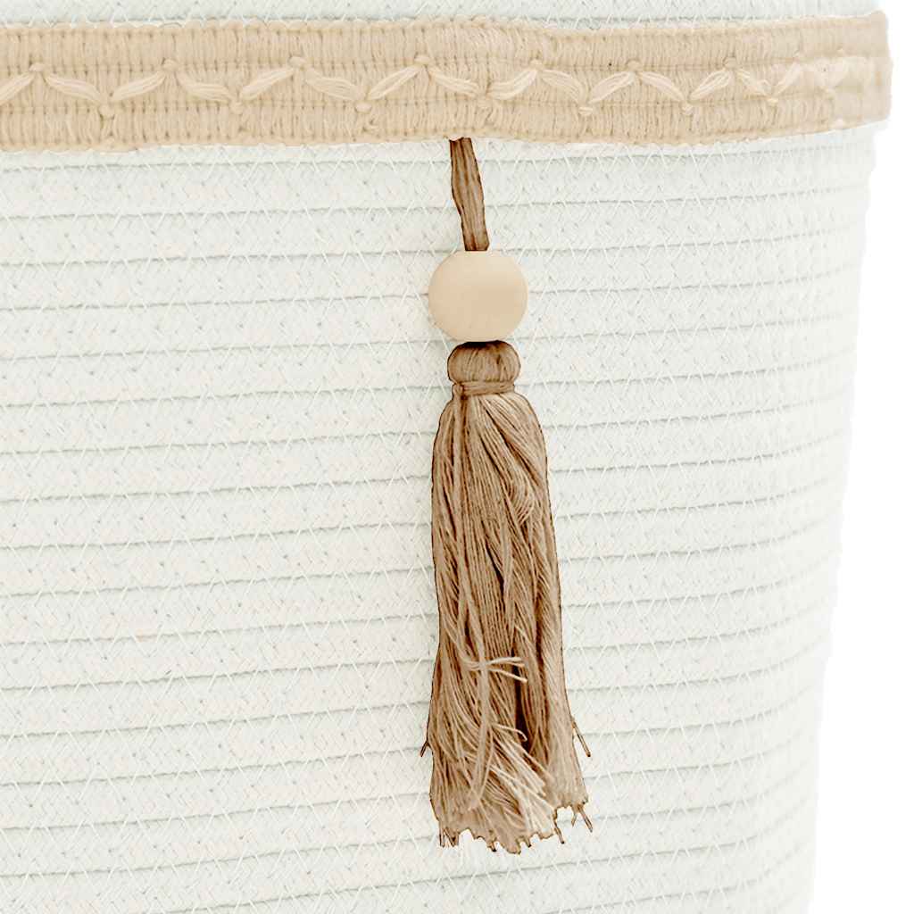 Förvaringskorg Vit Ø38X36 Cm Bomull