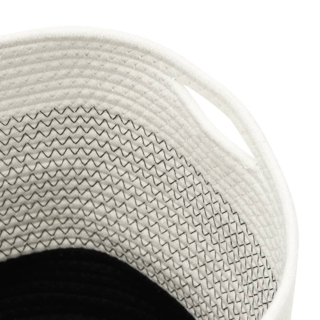 Förvaringskorgar 2 St Vit Och Svart Bomull