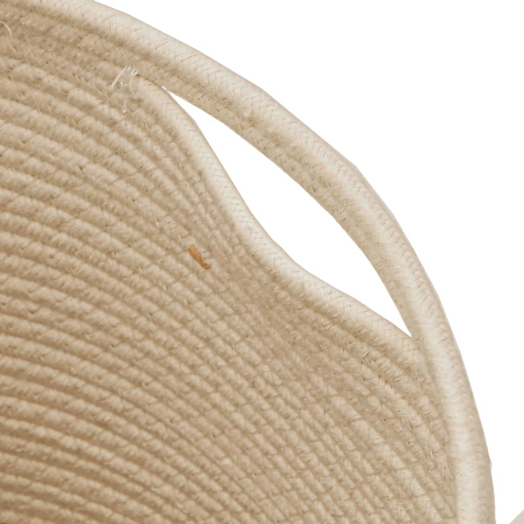 Förvaringskorg Med Lock Och Beige Ø37X50 Cm Bomull