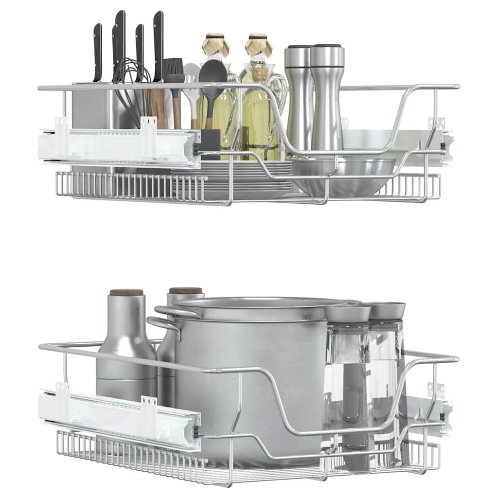 Utdragbara Trådkorgar 2 St 45 Cm