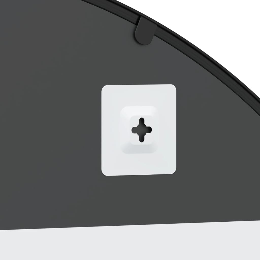 Väggspegel Svart Bågformad Järn