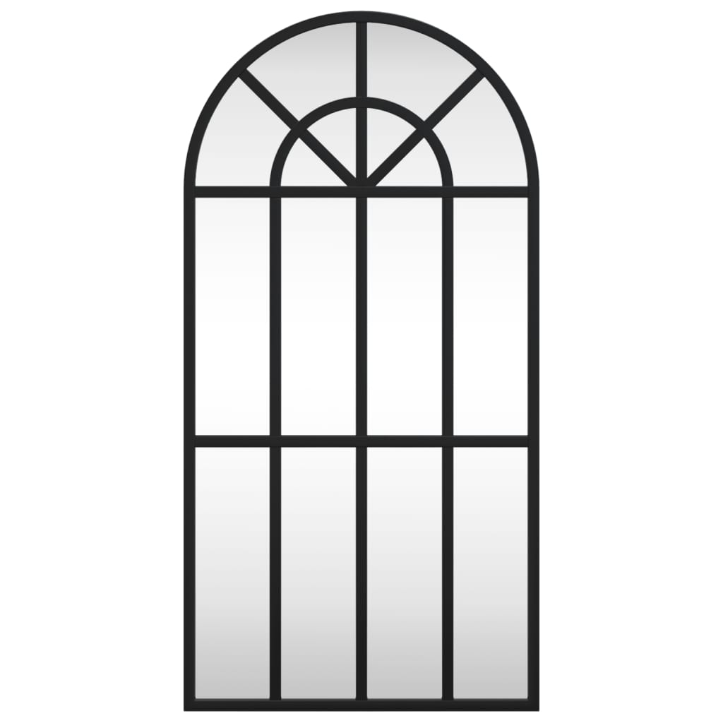 Väggspegel Svart Bågform Järn