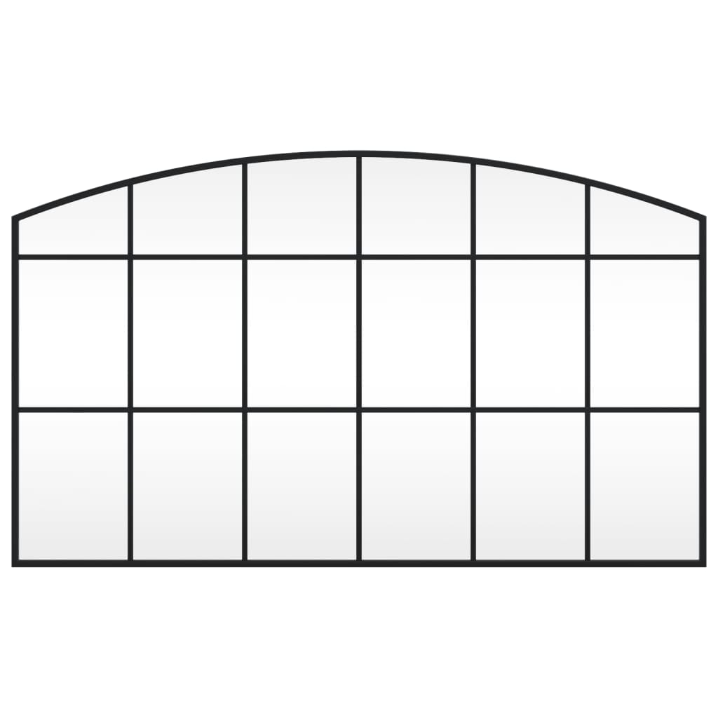 Väggspegel Svart Bågformad Järn