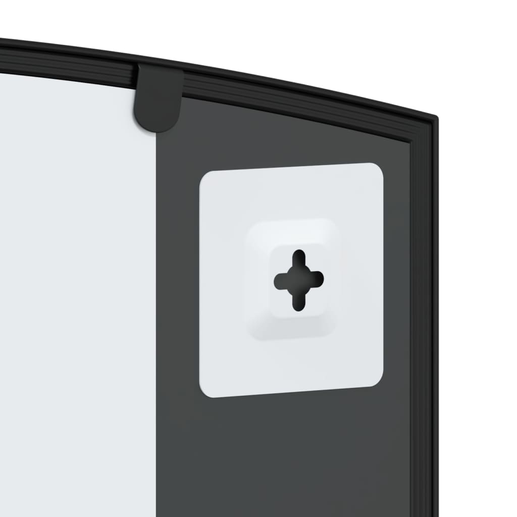 Väggspegel Svart Bågformad Järn