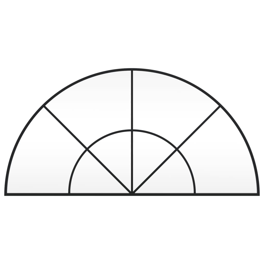 Väggspegel Svart Bågformad Järn