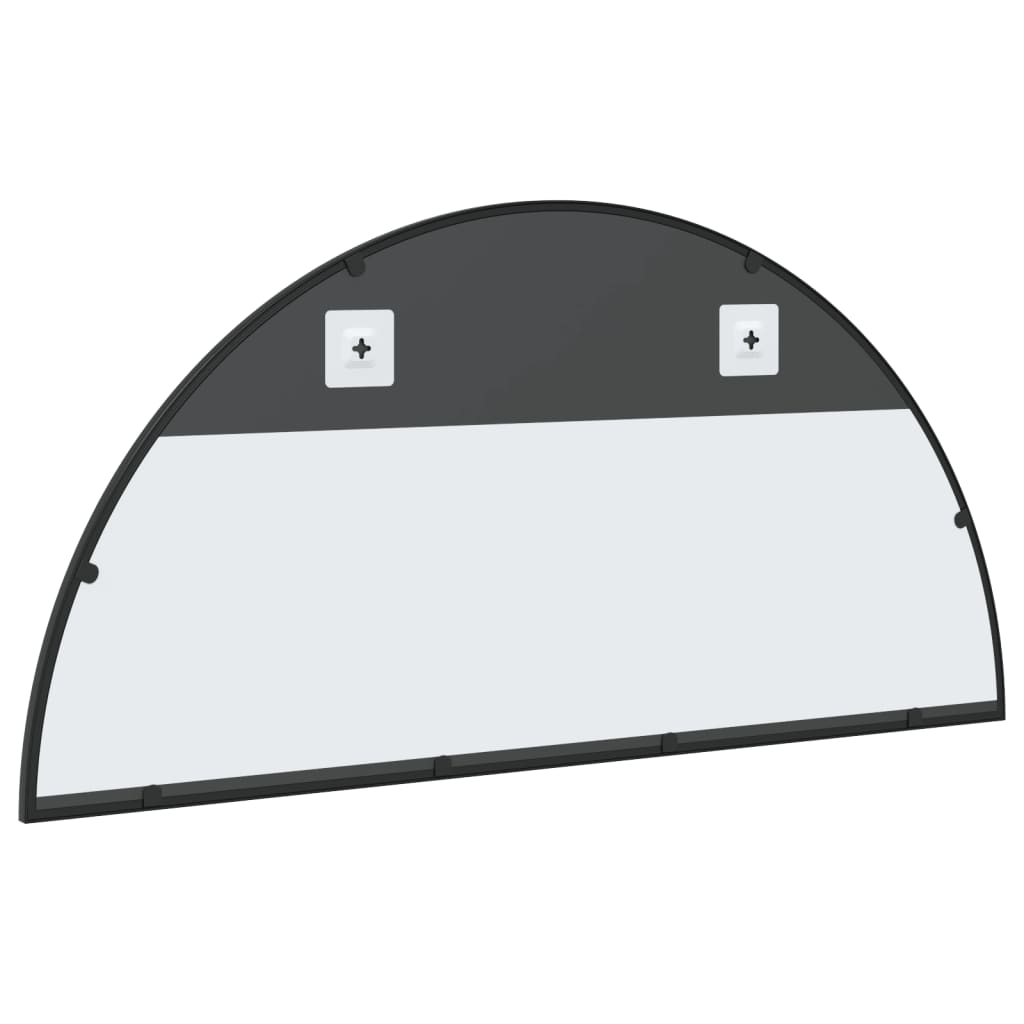 Väggspegel Svart Bågformad Järn