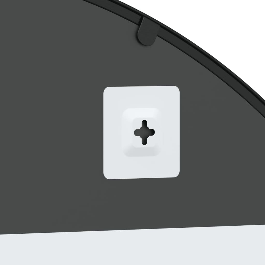 Väggspegel Svart Bågformad Järn