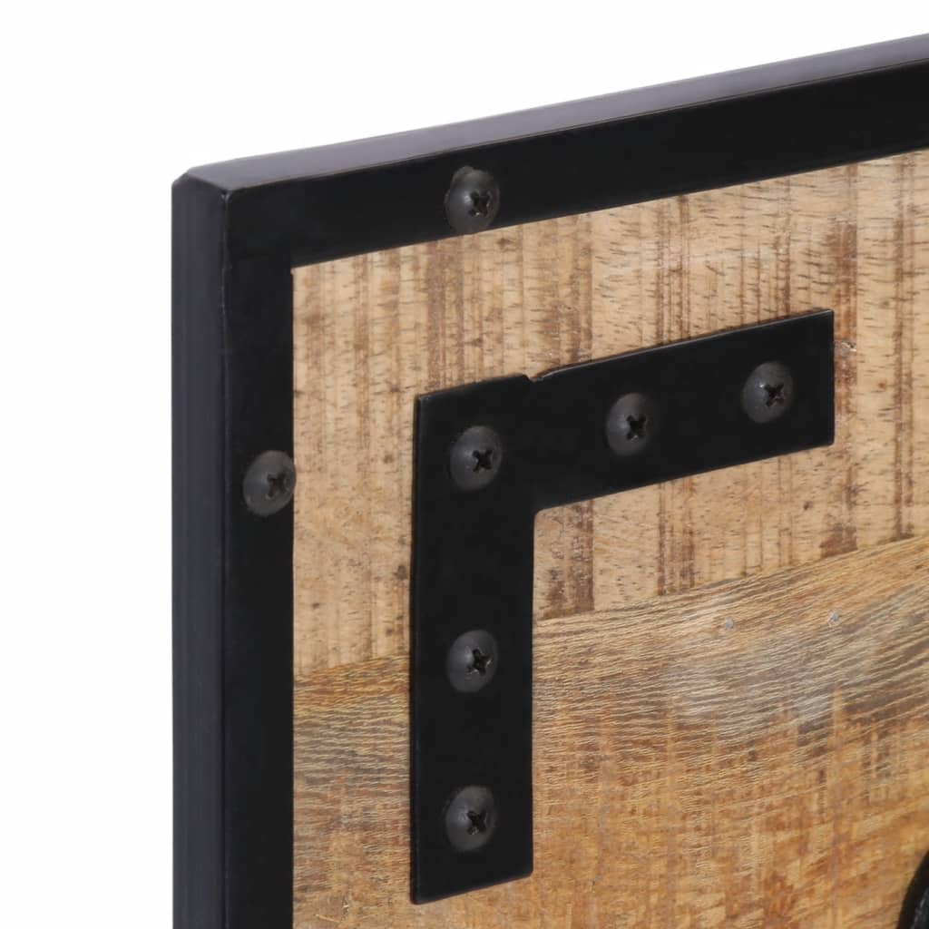 Klädhängare 2 St 80X8X25 Cm Massivt Grovt Mangoträ