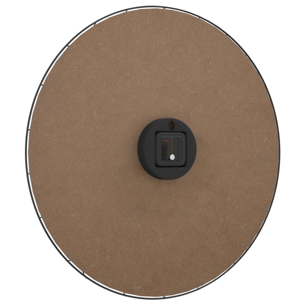 Väggklocka Gul&Svart Ø50 Cm Järn Och Konstruerat Trä