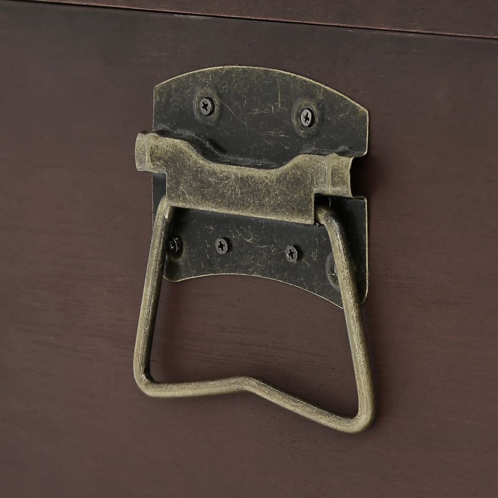 Skattkista Med Spärrar Mörkbrun 110X50X39,5 Cm Plywood