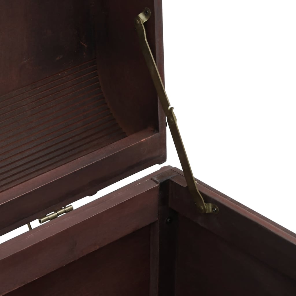 Skattkista Med Spärrar Mörkbrun 110X50X39,5 Cm Plywood