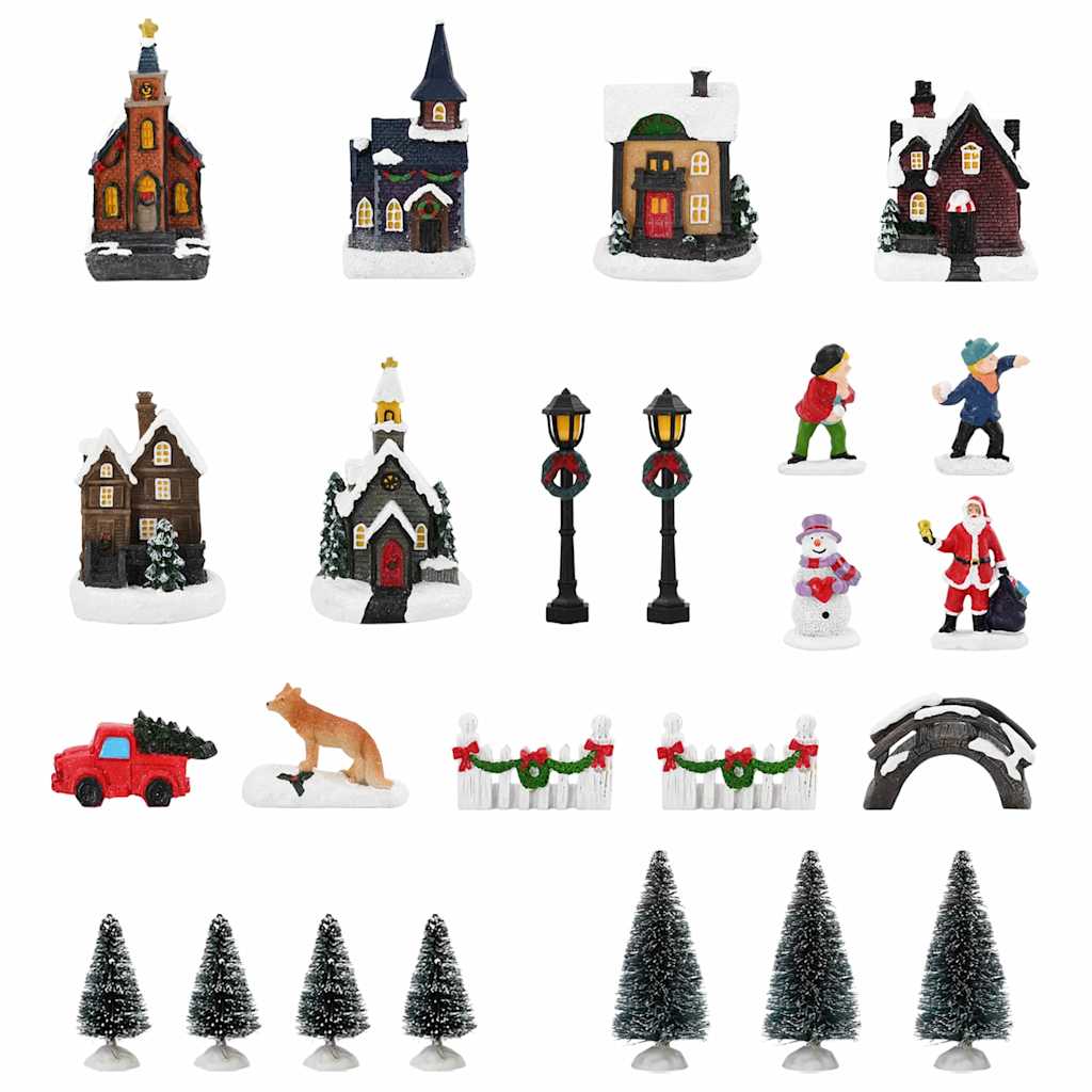 Julborddekoration Flerfärgsdesign Harts