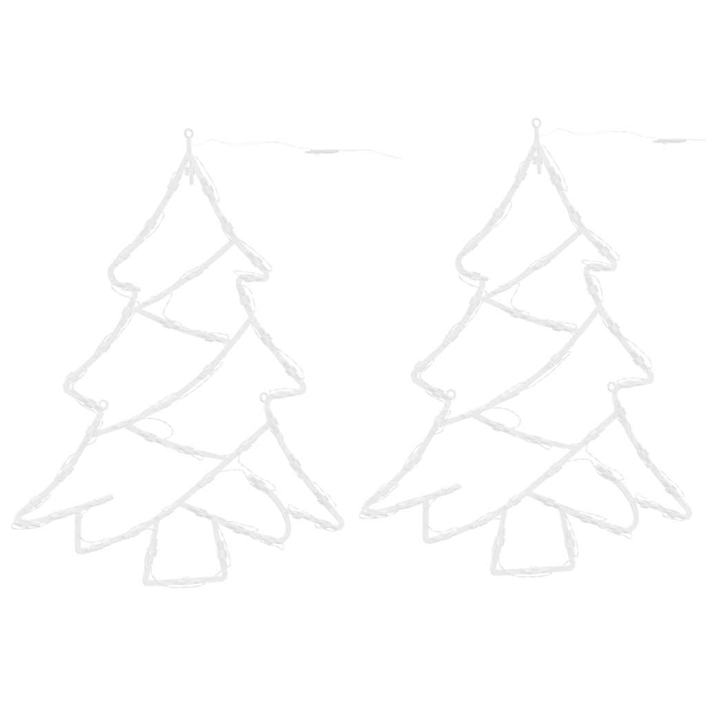 Julbelysning Julgran Silhuett 2 St 50 Leds Varmvit