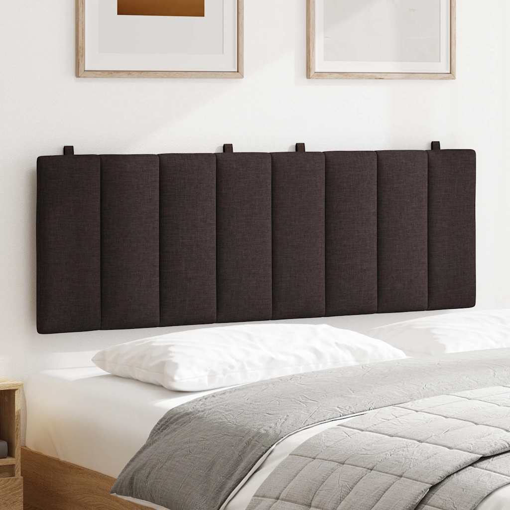 Headboard Cushion &quot;Hanko&quot; Dark Brown Fabric
