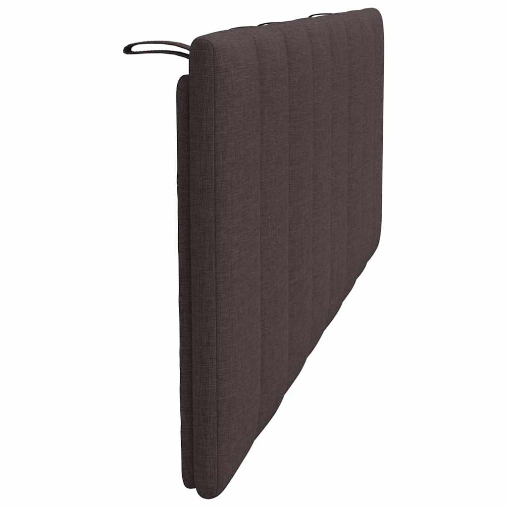 Headboard Cushion &quot;Hanko&quot; Dark Brown Fabric