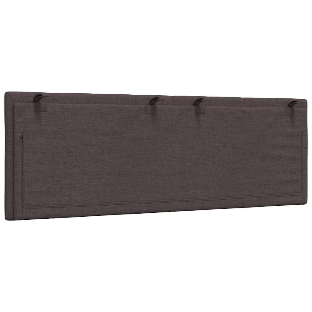 Headboard Cushion &quot;Hanko&quot; Dark Brown Fabric