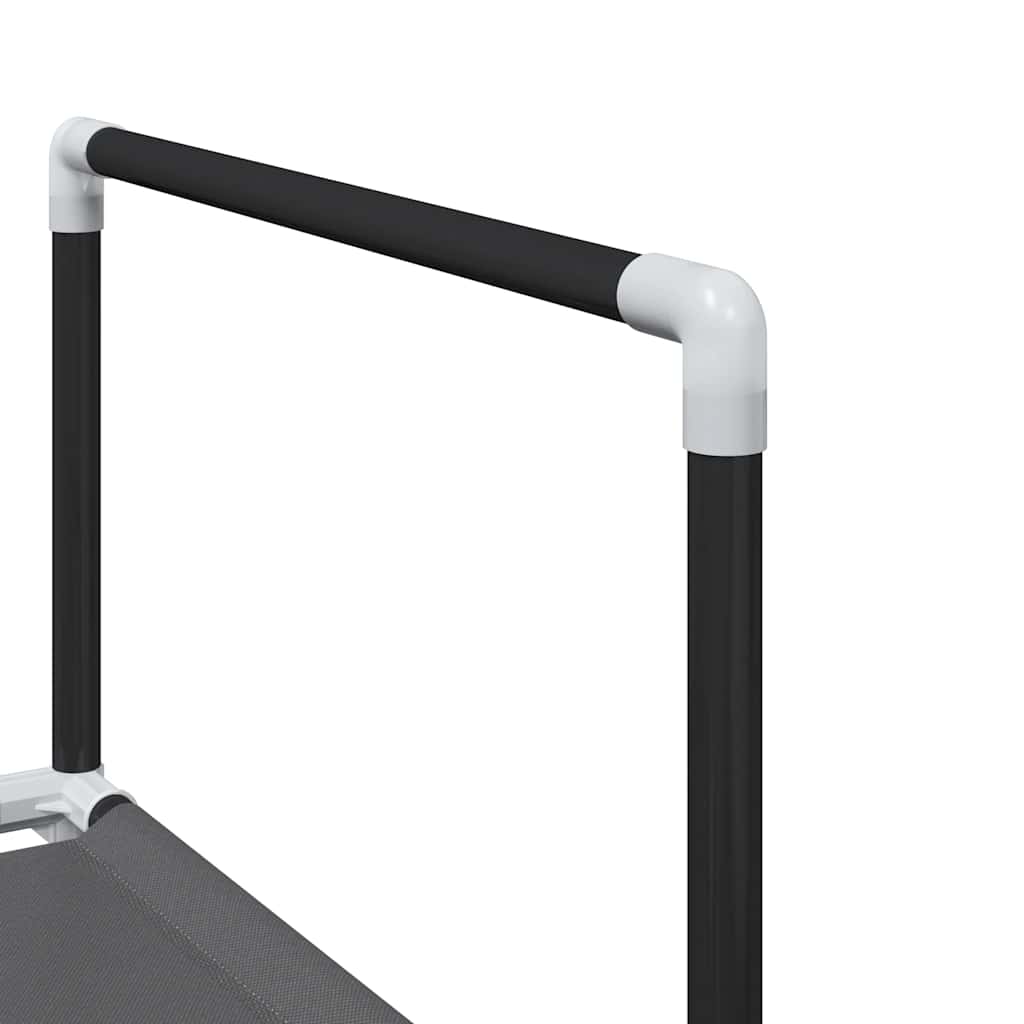 Skohyllor 2 St Svart 10-Vånings Svart 33X33X174 Cm Fiberduk