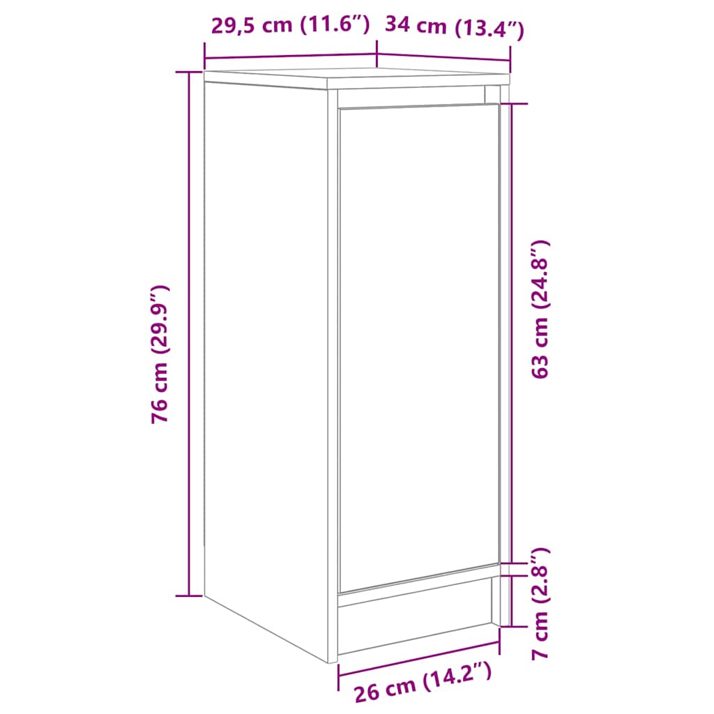 Skoskåp 29,5X34X76 Cm Konstruerat Trä