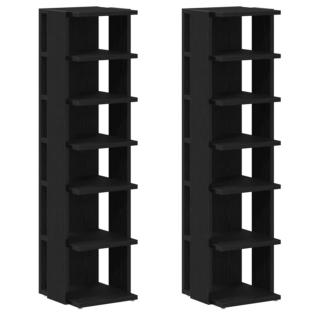 Skohyllor 2 St 25X27X102 Cm Konstruerat Trä